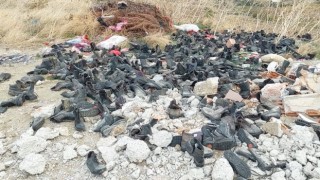 Tekirdağda kaçak döküm: ‘Ayakkabı mezarlığı görüntüleri hayrete düşürdü