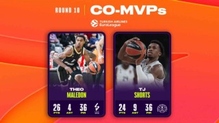 THY Euroleaguede 10. haftanın MVPleri Theo Maledon ile TJ Shorts oldu