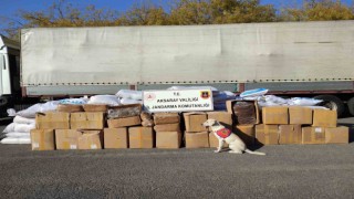 Tırın dorsesinde 1 ton 734 kilo kaçak tütün ele geçirildi
