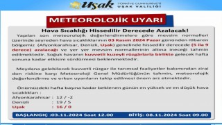Uşak Valiliği uyardı, hava sıcaklıkları düşüyor