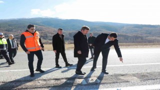 Vali Aydoğdu, yol çalışmalarını inceledi