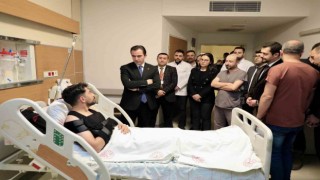 Vali Karakaya kazada yaralanan sağlık çalışanları ve vatandaşları ziyaret etti