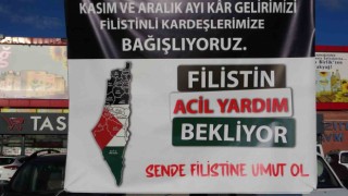 Vandaki market iki aylık kârını Filistine bağışlıyor
