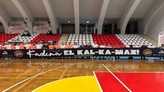 Voleybol maçında Jandarmadan Kadına Şiddet farkındalığı