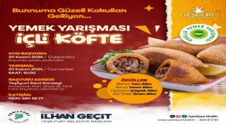 Yeşilyurtta içli köfte yemek yarışması