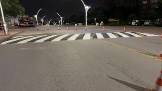 2024te 81 bin metrekare yol çizgisi çizildi