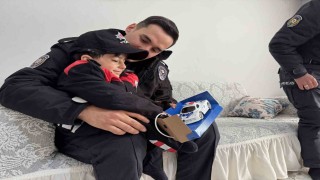 Ağrıda yürüme engelli minik Asafın polis olma hayali gerçek oldu
