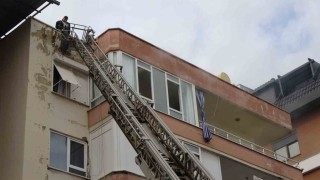 Alanyada baca yangını büyümeden söndürüldü
