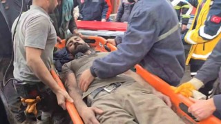 Amasyada göçükten kurtarılan madenci hastaneye kaldırıldı