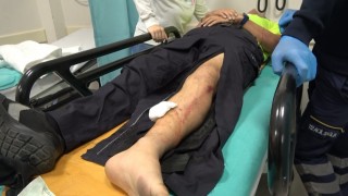 Antalyada dur ihtarına uymayan 16 yaşındaki çocuk motosikletle polise çarptı