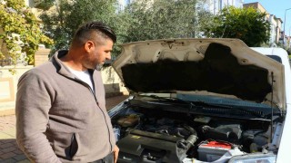 Aracın motoruna giren fareyi konuşarak ikna etmeye çalıştı