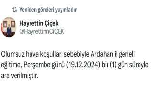 Ardahanda eğitime kar engeli