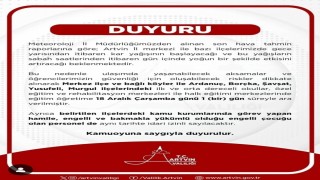 Artvinde 6 ilçede okullara kar tatili