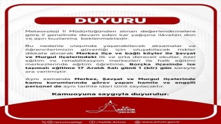 Artvinde kar tatili