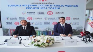 Ataşehir Belediyesinden çocuklar için ekolojik adım: Etkinlik merkezi için imzalar atıldı