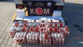 Aydında sahte içki sevkiyatına KOM darbesi: 444 litre sahte alkollü içki ele geçirildi