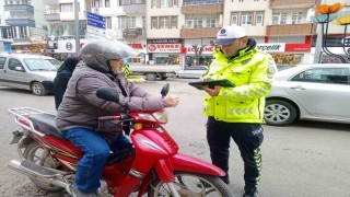 Bafrada motosiklet denetimleri