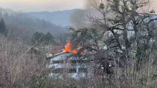 Bartında yangın paniği