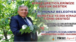 Başkan Kepenekten Honazlı kiraz üreticilerine büyük destek
