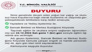 Bingölün iki ilçesinde taşımalı eğitime 1 gün ara