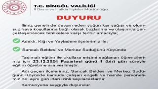 Bingölün üç ilçesinde taşımalı eğitime 1 gün ara verildi