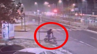 Bisiklet hırsızı önce kameraya sonra polise yakalandı