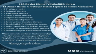 Bitlise 12si uzman 18 doktor ataması yapıldı