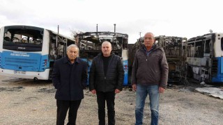 Burdurda alev alev yanan 6 halk otobüsünde kundaklama iddiası