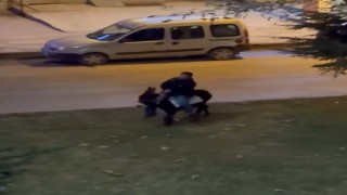 Caddede eşekle gezinti renkli görüntüler oluşturdu