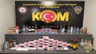 Çanakkalede kaçak alkol ve sigara operasyonu