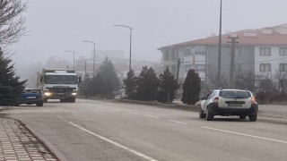 Çankırıda sis etkili oluyor