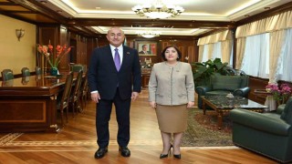 Çavuşoğlu, Azerbaycan Milli Meclis Başkanı Gafarova ile görüştü