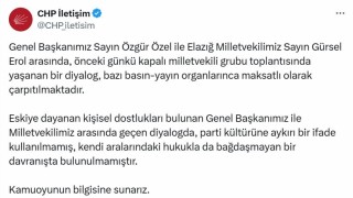 CHPden, Genel Başkan Özel ve Elazığ Milletvekili Erol açıklaması