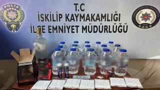 Çorumda kaçak alkol operasyonu: 1 gözaltı