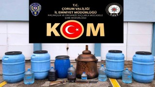Çorumda yüzlerce litre fermente alkol ele geçirildi: 1 gözaltı