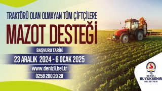 Denizli Büyükşehirin mazot desteği başvuruları başladı