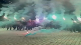 Denizlispor deplasmana meşaleler ile uğurlandı