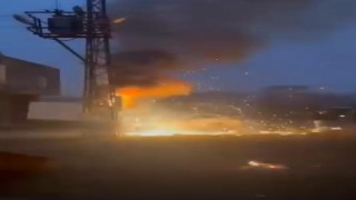 Dicle Elektrik trafosu bomba gibi patladı