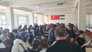 Diclede lise öğrencilerinden Filistin halkına yardım etkinliği