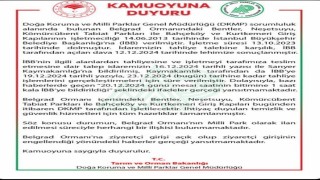 DKMPden “İBBye Belgrad Ormanlarının mesai bitimine 1 saat kala tahliyesi bildirildi” iddiasına yalanlama