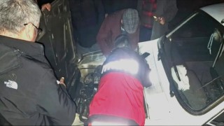Emette seyir halindeyken alev alan araç söndürüldü