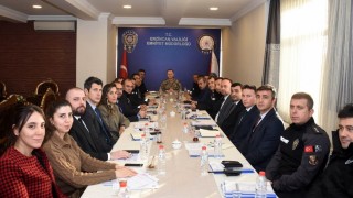 Emniyet Müdürü Baybaba, şube müdürleriyle toplantı yaptı