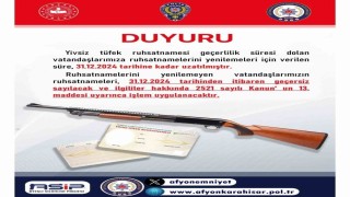 Emniyet yivsiz tüfek sahiplerini uyardı
