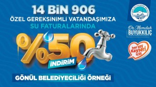 ‘Engelli dostu başkandan özel destek: 14 bin 906 kişiye su faturasında yüzde 50 indirim