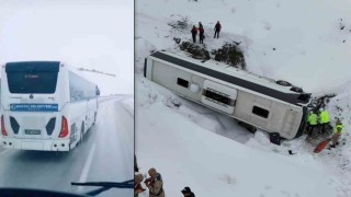 Erzincanda kaza yapan otobüsün kaza yapmadan saniyeler öncesi görüntüsü ortaya çıktı