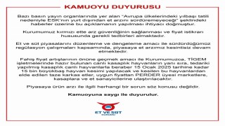 Et ve Süt Kurumu: 15 Ocak 2025 tarihine kadar 15 bin büyükbaş hayvan kesimi yapılacak