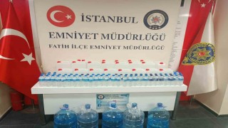 Fatihte sahte içki operasyonu: 155 litre sahte alkol ele geçirildi