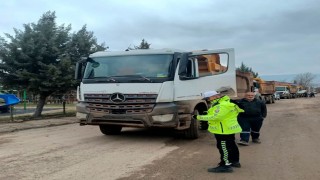 Gölbaşında ağır tonajlı araçlara denetim