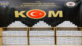 Gümüşhanede 60 bin kaçak makaron ele geçirildi
