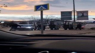 İnegölde trafik kavgası kameraya yansıdı